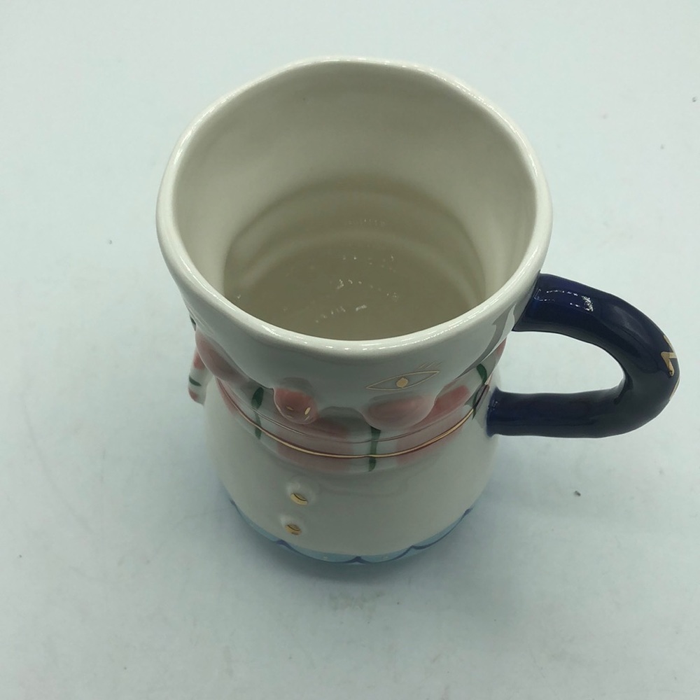 Anthropologie BIRCANFOX Joyeux Noel Snowman Mug 18oz Coffee Latte Cocoa - Picture 3 of 12